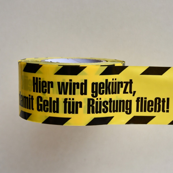 Flatterband mit Text