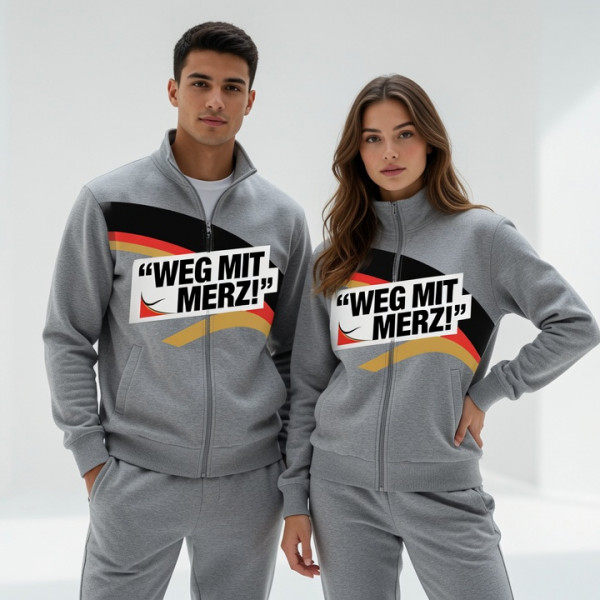 Jogger "Weg mit Merz!"