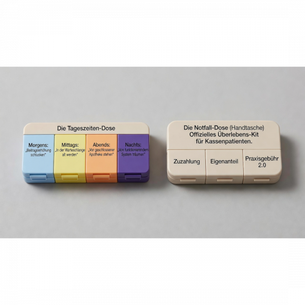 Tageszeit-Pillendose / Nottfalldose