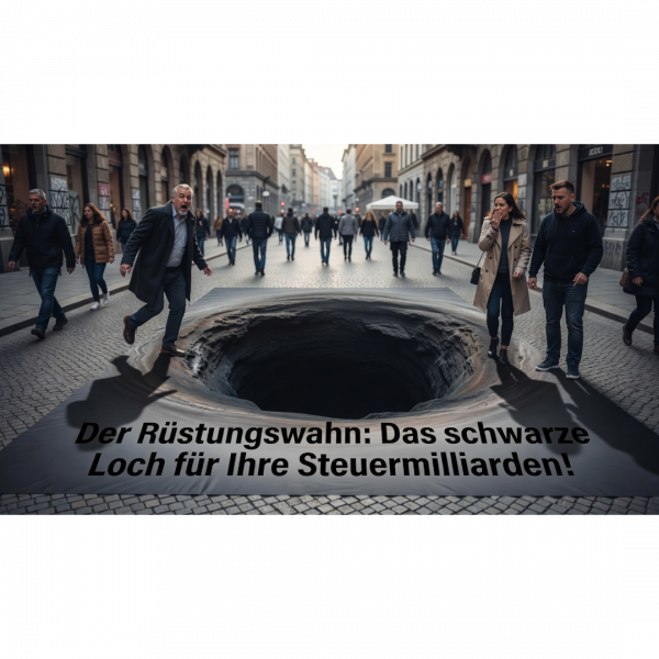 Bodenillusion „Das schwarze Loch“ – Protest mit Tiefenwirkung